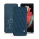 Custodia in pelle Samsung Galaxy S21 Ultra - Blu mediterran - Couture
