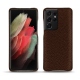 Coque cuir Samsung Galaxy S21 Ultra - Châtaigne ( Pantone 476C ) 