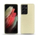 Coque cuir Samsung Galaxy S21 Ultra - Ivoire ( Sleek P C12 - White ) 