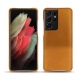 Samsung Galaxy S21 Ultra leather cover - Or Maïa ( Pantone 871C ) 