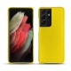 Coque cuir Samsung Galaxy S21 Ultra - Jaune fluo