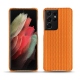 Funda de piel Samsung Galaxy S21 Ultra - Abaca arancio