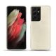 Capa em pele Samsung Galaxy S21 Ultra - Blanc escumo