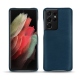Samsung Galaxy S21 Ultra leather cover - Blu mediterran