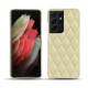 Capa em pele Samsung Galaxy S21 Ultra - Beige - Couture ( Nappa - Pantone 7502C ) 