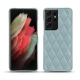 Lederschutzhülle Samsung Galaxy S21 Ultra - Bleu ciel - Couture ( Nappa - Pantone 277C ) 