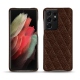 Funda de piel Samsung Galaxy S21 Ultra - Châtaigne - Couture ( Pantone 476C ) 