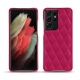 Custodia in pelle Samsung Galaxy S21 Ultra - Rose fluo - Couture