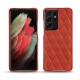Lederschutzhülle Samsung Galaxy S21 Ultra - Arange clouquié - Couture