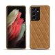 Samsung Galaxy S21 Ultra leather cover - Castan esparciate - Couture