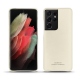 Capa em pele Samsung Galaxy S21 Ultra - Blanc PU