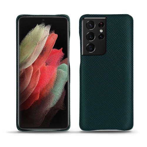 Samsung Galaxy S21 Ultra Premium Leather CaseVert séduisant ( Pantone #1d3c34 ) 