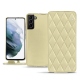 Capa em pele Samsung Galaxy S21+ - Beige - Couture ( Nappa - Pantone 7502C ) 