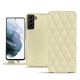 가죽 커버 Samsung Galaxy S21+ - Ivoire - Couture ( Sleek P C12 - White ) 