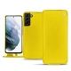 Housse cuir Samsung Galaxy S21+ - Jaune fluo