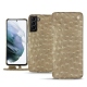 Housse cuir Samsung Galaxy S21+ - Autruche desert