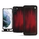 Housse cuir Samsung Galaxy S21+ - Rouge Patine