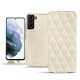 Housse cuir Samsung Galaxy S21+ - Blanc escumo - Couture