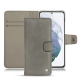 Samsung Galaxy S21+ leather case - Acier vintage ( Pantone 403C ) 