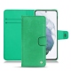 Housse cuir Samsung Galaxy S21+ - Menthe vintage ( Pantone 562C ) 