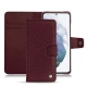 Samsung Galaxy S21+ leather case - Lie de vin ( Pantone 5115C ) 