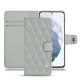 Capa em pele Samsung Galaxy S21+ - Gris - Couture ( Nappa - Pantone W428C ) 