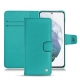 Housse cuir Samsung Galaxy S21+ - Bleu fluo