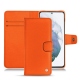 Custodia in pelle Samsung Galaxy S21+ - Orange fluo