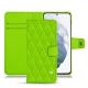 Samsung Galaxy S21+ leather case - Vert fluo - Couture