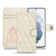 Samsung Galaxy S21+ leather case - Blanc escumo - Couture