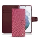 Samsung Galaxy S21+ leather case - Serpent ciclamino