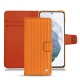 Samsung Galaxy S21+ leather case - Abaca arancio
