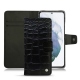 Housse cuir Samsung Galaxy S21+ - Crocodile nero