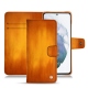 Housse cuir Samsung Galaxy S21+ - Orange Patine