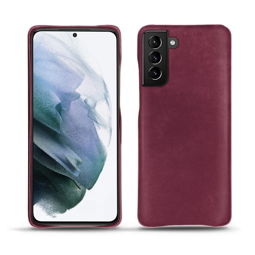 Funda de cuero de primera calidad para su Samsung Galaxy S21+Prune vintage ( Pantone #612434 ) 