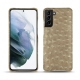 Samsung Galaxy S21+ leather cover - Autruche desert