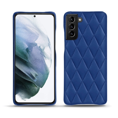 Estojo em pele premium para o seu Samsung Galaxy S21+Bleu océan - Couture ( Nappa - Pantone #15458a) 