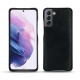 Coque cuir Samsung Galaxy S21 - Dark vintage ( Roughtcut - Black#5256 ) 