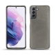Samsung Galaxy S21 leather cover - Acier vintage ( Pantone 403C ) 