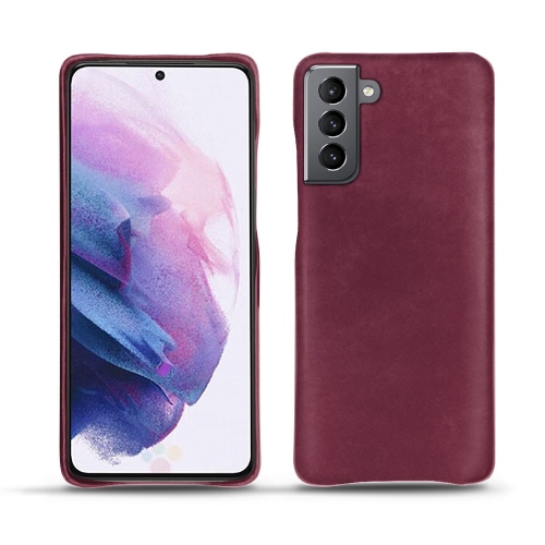 Estojo em pele premium para Samsung Galaxy S21Prune vintage ( Pantone #612434 ) 