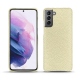 Samsung Galaxy S21 leather cover - Ivoire ( Sleek P C12 - White ) 