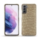 Samsung Galaxy S21 leather cover - Autruche desert