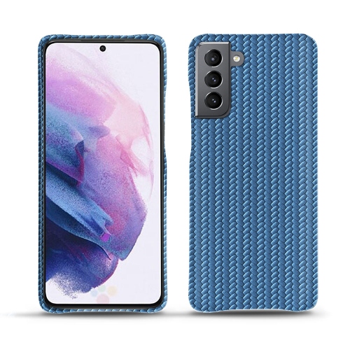 Funda de cuero de primera calidad para el Samsung Galaxy S21Abaca ishia ( Pantone #395775 ) 