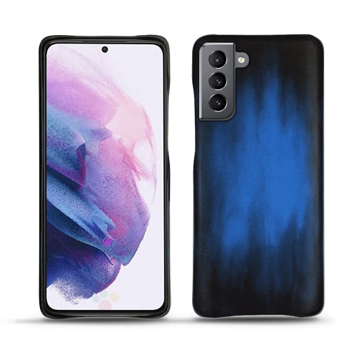 Hochwertige Ledertasche für Samsung Galaxy S21Bleu Patine