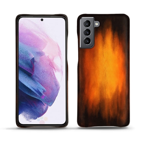 Funda de cuero de primera calidad para el Samsung Galaxy S21Fauve Patine