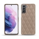 Coque cuir Samsung Galaxy S21 - Taupe vintage - Couture
