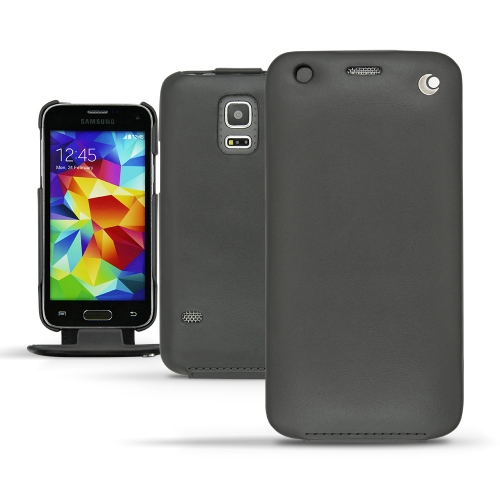 Capa em pele Samsung SM-G800 Galaxy S5 mini  - Noir ( Nappa - Black ) 
