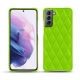 Samsung Galaxy S21 leather cover - Vert fluo - Couture