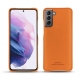 Coque cuir Samsung Galaxy S21 - Orange PU