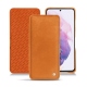 Housse cuir Samsung Galaxy S21 - Mandarine vintage ( Pantone 165C ) 